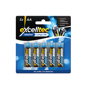 Picture of Excelltec AA Alkaline Batteries 5Pk - 316487
