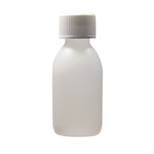 Picture of 125ml Natural HDPE Capped Round Bottle - HDPE125