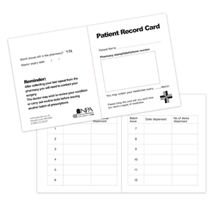 Picture of Patient Record Card/GP Reminder Pack - RPD080